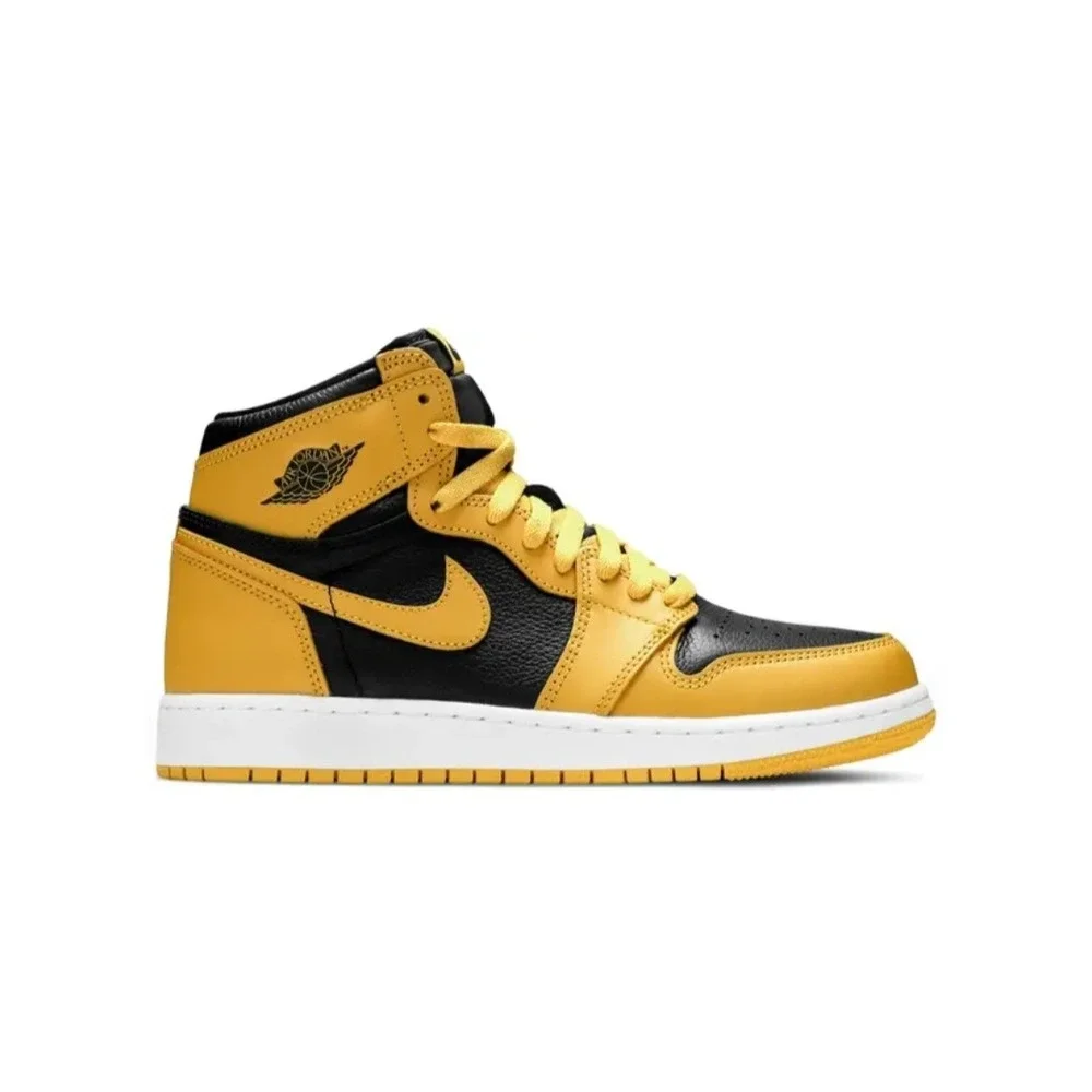 Nike Air Jordan 1 Retro High OG GS Pollen Yellow Black 575441-701 Size 5.5Y/ 7W